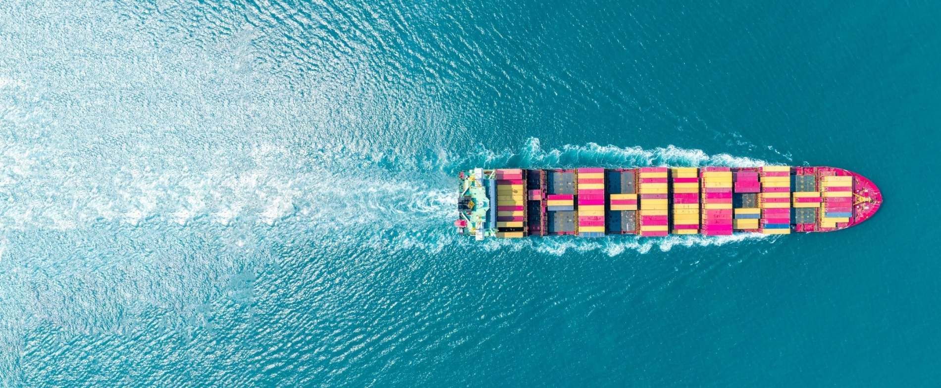 Aerial view of shipping at sea - books by maritime and aviation law author Simon Daniels